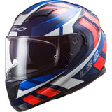LS2 Stream EVO Loop Motorcycle Helmet Gloss Black/Red/White/Blue