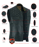 DS199 Whiskey Men's Leather Vest