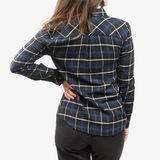 Fasthouse Honey Women's Flannel - Dust Blue/Black