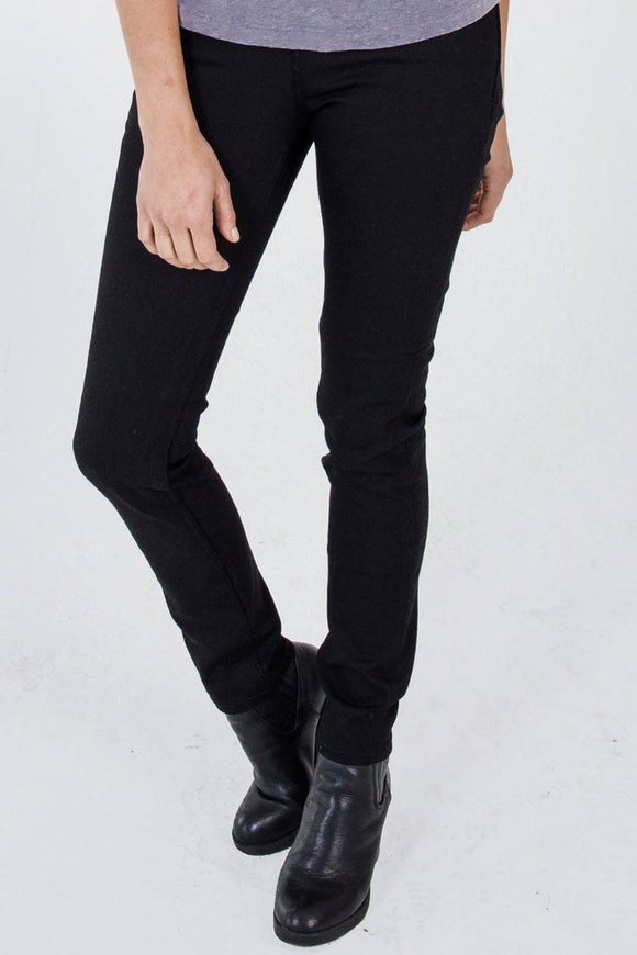 Tobacco Motorwear Women's Jet Black Protective Riding Jeans - City Limit Moto