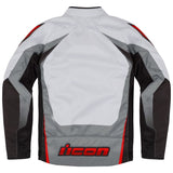Icon Hooligan Ultrabolt Jacket - White/Grey/Red